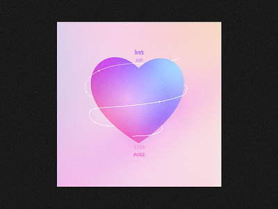 Music cover conception branding design gradient graphic design graphics heart indie logo love mesh gradient music pink purple typography ui design