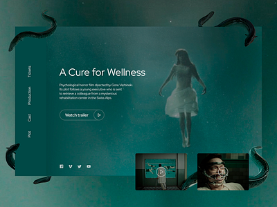 A cure for wellness // Movie concept design film movie photoshop sea trailer ui ui design ui designer uidesign uiux user interface uxdesign wellness