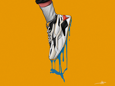 RS-X³ advertising brand artwork gradient hypebeastart illustration procreate puma rs x³ shoes sneakerart sneakers streetwearart