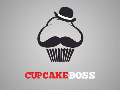 Like a (cupcake) Boss. bakery boss cupcake gangster logo