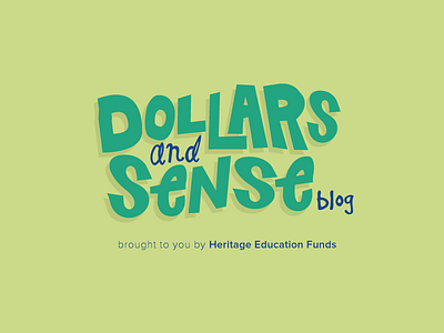 Dollars & Sense Blog blog logo typography
