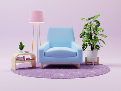 Cartoon Style Room 3d 3dblender 3dmodeling 3dwork blender3dart cartoon cyclesrender design illustration room texturing