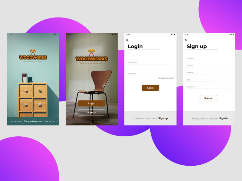 Login furniture app by lazo on Dribbble
