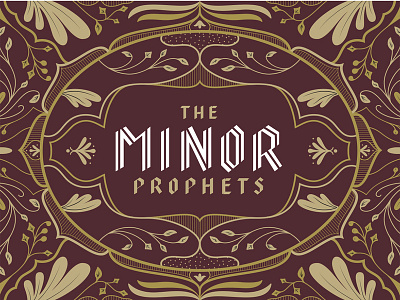Minor Prophets blackletter illustration leaves mirror ornate series sermon