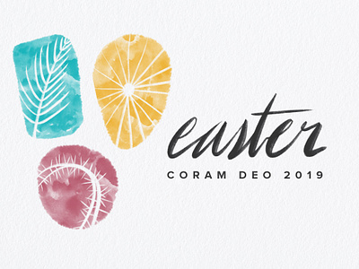 Easter easter hand lettered illustration jesus leaves palm sermon graphic spring sun sunburst thorns