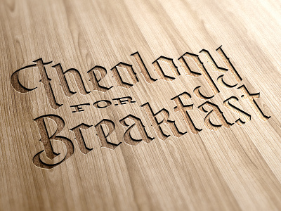 Theology For Breakfast bible blackletter branding breakfast design engraved handlettered illustration lettering monoline reformed typography vector