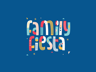 Family Fiesta branding bright colorful design event fiesta handlettered illustration lettering typography
