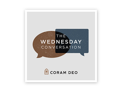 Wednesday Conversation coram deo design illustration podcast podcast graphic series typography