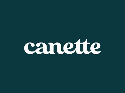 Canette branding design font graphic design green hand lettering identity lettering logo logotype mark serif type typeface typography vintage wordmark