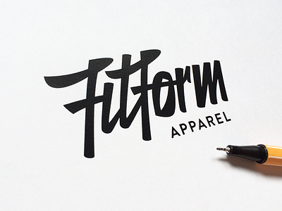 FitForm Apparel | Logo/Custom Lettering brush calligraphy font hand drawn hand lettering lettering ligature typeface typography