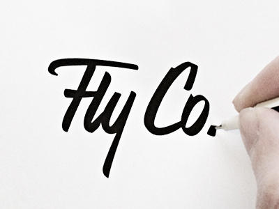 Fly Co. Aerial Photography/Cinematography brush calligraphy font hand drawn hand lettering logo logotype pencil sketch type typeface typography