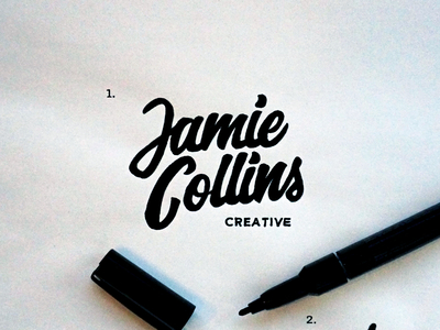 Jamie Collins | Logo brush calligraphy font hand drawn hand lettering lettering logo logotype pencil sketch typeface typography