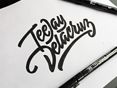 TeeJay Delacruz brush calligraphy font hand drawn hand lettering logo logotype pencil sketch type typeface typography