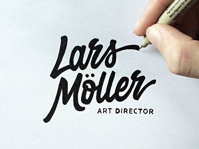 Lars Möller - Art Director (Sketch) brush calligraphy font hand drawn hand lettering logo logotype pencil sketch type typeface typography