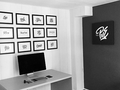 The Workspace apple desk hand lettering lettering logodesigner macbook office process setup typographer workspace