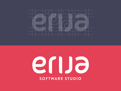 Erija - Software Studio (Ambigram) calligraphy hand drawn hand lettering lettering logo logotype pencil sketch type typography word mark wordmark