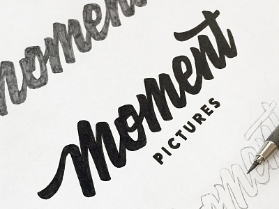 Moment - Pictures brush calligraphy font hand drawn hand lettering logo logotype pencil sketch type typeface typography