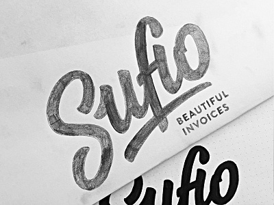 Sufio - Beautiful Invoices brush calligraphy font hand drawn hand lettering logo logotype pencil sketch type typeface typography