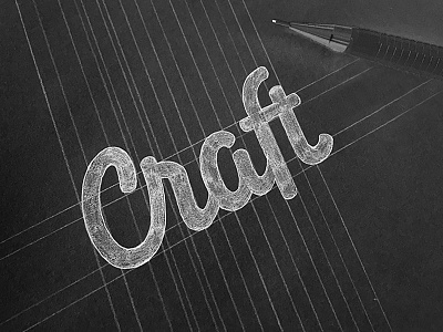 Craft, the sketch. brush calligraphy font hand drawn hand lettering logo logotype pencil sketch type typeface typography