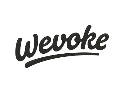 Wevoke, revised handlettering lettering logo logotype