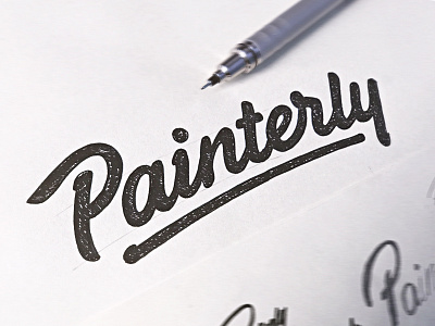 Painterly - Sketch brush calligraphy font hand drawn hand lettering logo logotype pencil sketch type typeface typography