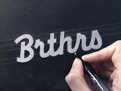 Brthrs calligraphy hand drawn hand lettering lettering logo logotype pencil sketch type typography word mark wordmark