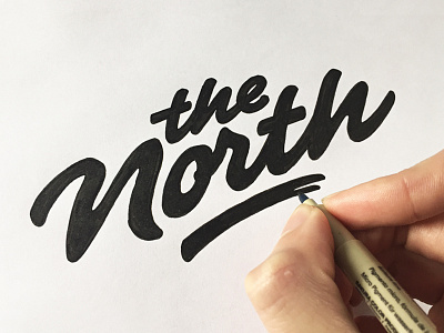 The North brush calligraphy font hand drawn hand lettering logo logotype pencil sketch type typeface typography