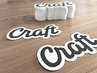 Craft Stickers brush calligraphy font hand drawn hand lettering logo logotype pencil sketch type typeface typography