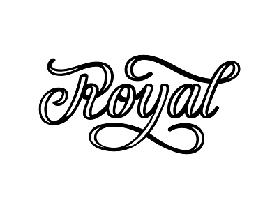 Royal brush calligraphy font hand drawn hand lettering logo logotype pencil sketch type typeface typography