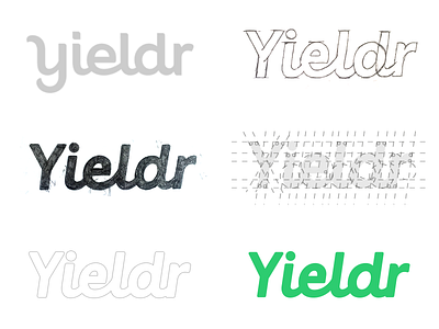 Yieldr lettering logo logotype sticker type typograpy word mark wordmark