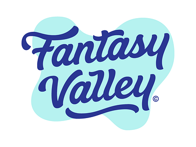 Fantasy Valley lettering logo logotype sticker type typograpy word mark wordmark