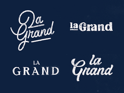 La Grand lettering logo logotype sticker type typograpy word mark wordmark