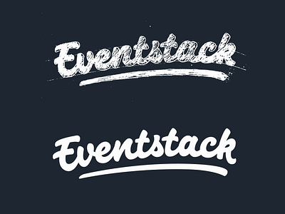 Eventstack lettering logo logotype sticker type typograpy word mark wordmark