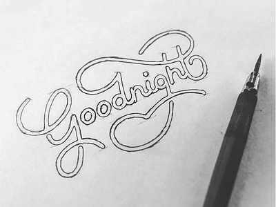 Goodnight Sketch lettering logo logotype sticker type typograpy word mark wordmark
