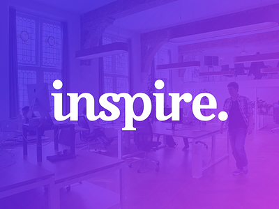 Inspire. lettering logo logotype sticker type typograpy word mark wordmark
