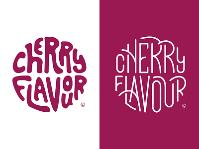 Cherry Flavour lettering logo logotype sticker type typograpy word mark wordmark