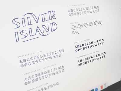 SILVER ISLAND - Fontface lettering logo logotype sticker type typograpy word mark wordmark