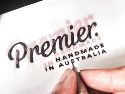 Premier lettering logo logotype sticker type typograpy word mark wordmark