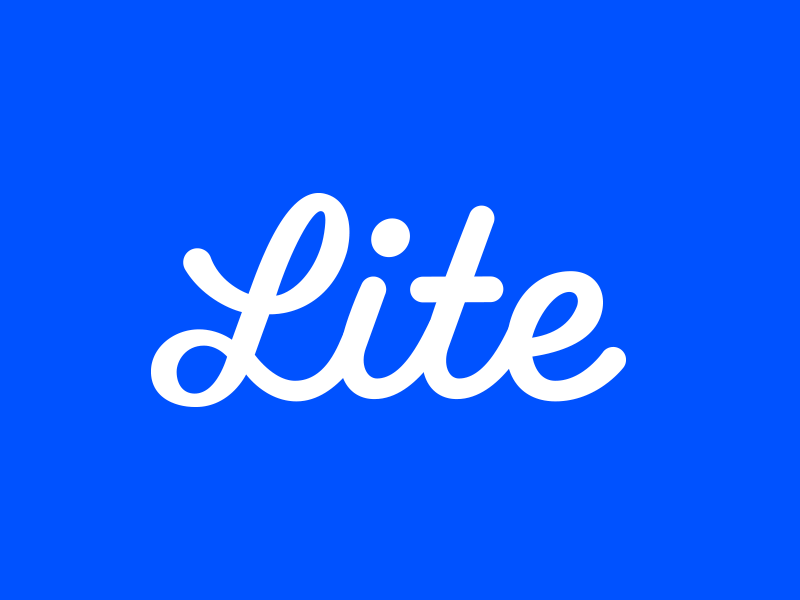 Lite word-mark. lettering logo logotype sticker type typograpy word mark wordmark