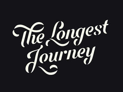 The Longest Journey identity lettering logo type script word mark