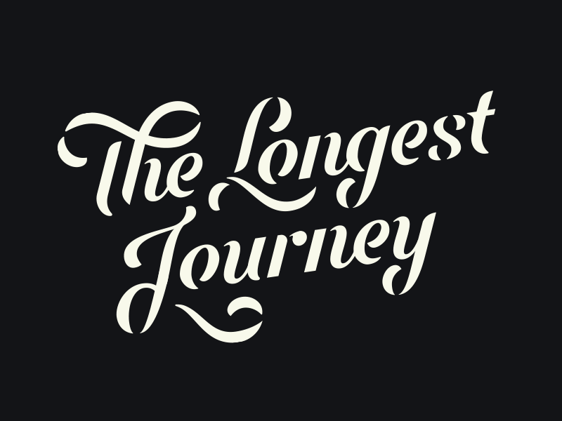 The Longest Journey identity word mark script lettering logo type