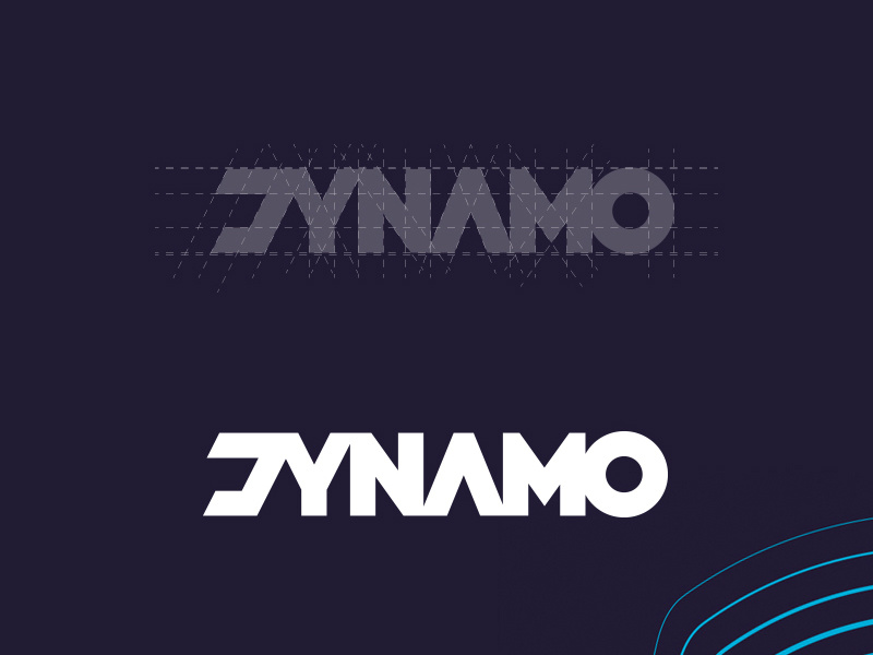 DYNAMO branding font lettering logotype logo sans serif logodesign letter