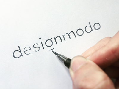 Sketching the new Designmodo. branding calligraphy hand drawn hand lettering identity logo logotype script sketch type typography wordmark