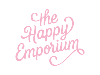 The Happy Emporium (Remake Challenge) hand drawn hand lettering lettering logo logotype pencil sketch type typography wordmark