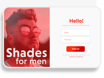Sign Up Page branding design ecommerce product display uiux