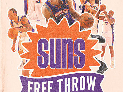 Phoenix Suns Free Throw basketball nba phoenix phoenix suns program suns texture vintage