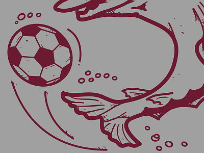 Muskies Soccer fish illustration logo ohio soccer sports team water