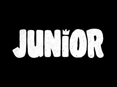 Jr. band crown junior lettering logo type typography