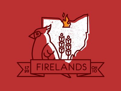 From the Firelands cardinal emblem firelands midwest ohio wheat