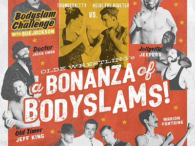 A Bonanza of Bodyslams bodyslam bonanza indiana lucha libre muncie poster pro wrestling vintage wrestling